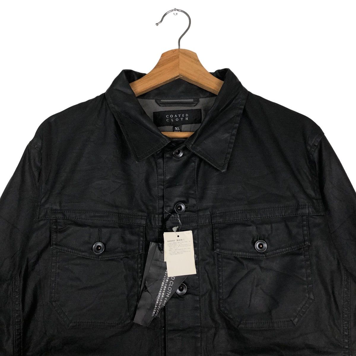 Japanese Brand 🔥Vtg Coated Cloth Biker Jacket Cropped Uniqlo Issey Miyake Size US XL / EU 56 / 4 - 3 Thumbnail