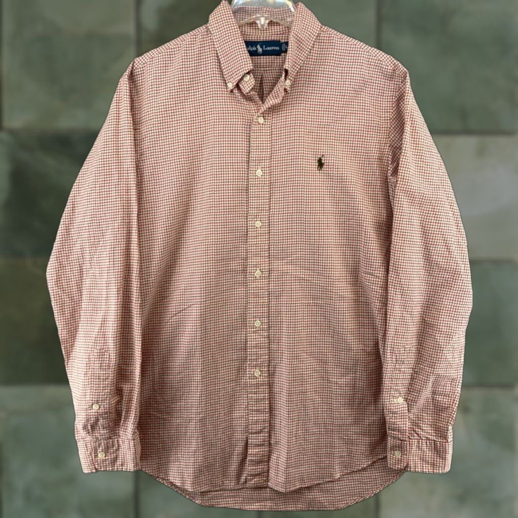 Ralph Lauren Ralph Lauren Mens Shirt Large Blue Check Cotton Button-Up- Shirt? Size US L / EU 52-54 / 3 - 1 Thumbnail