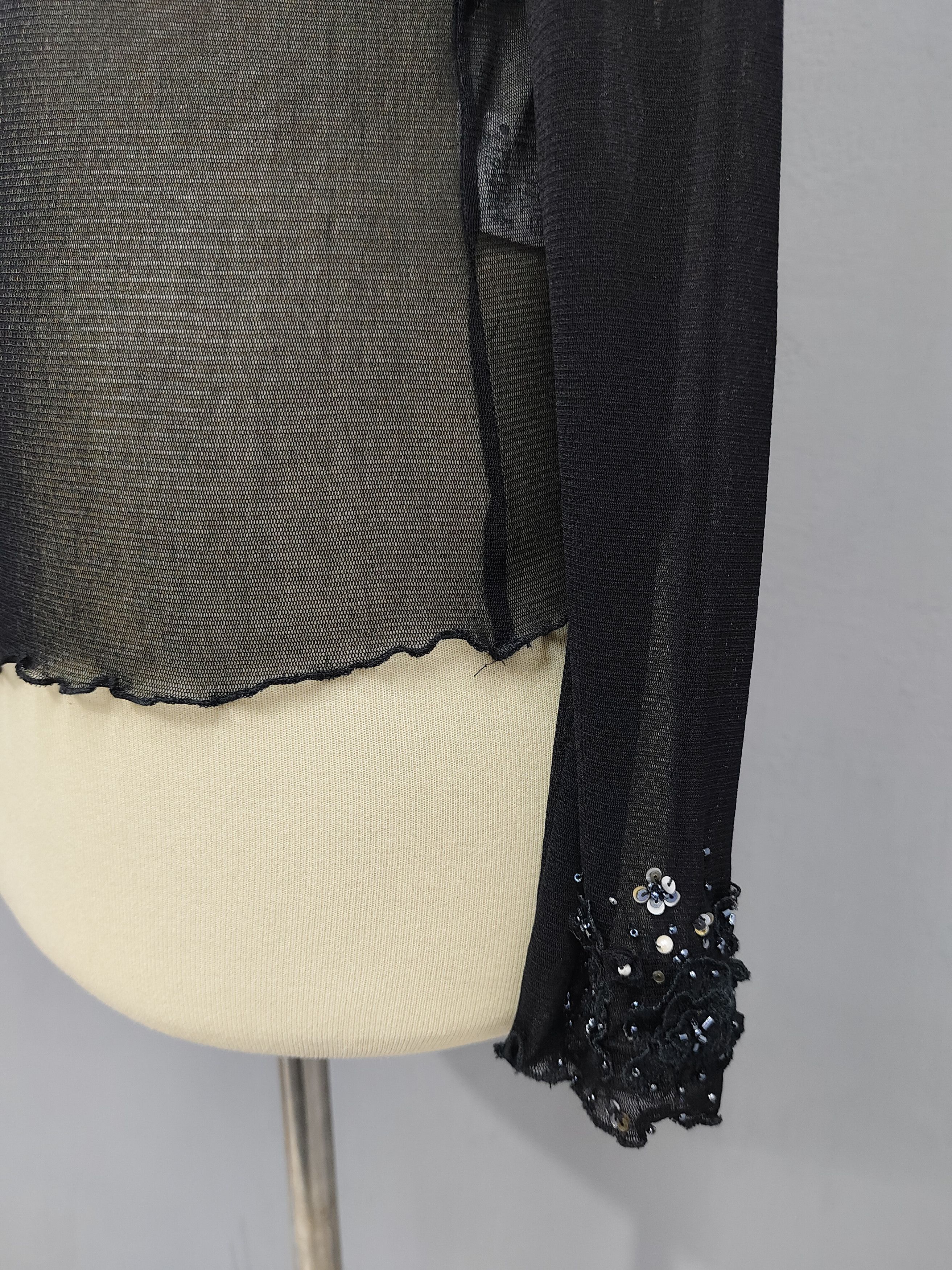 Japanese Brand Via Faburrica🇯🇵Gothic Fairy Grunge Sheer Beaded Cuff Size M / US 6-8 / IT 42-44 - 4 Thumbnail
