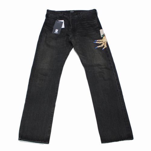 Undercover UNDERCOVER 23AW Hand Beaded Denim Pants Black 4 | Grailed