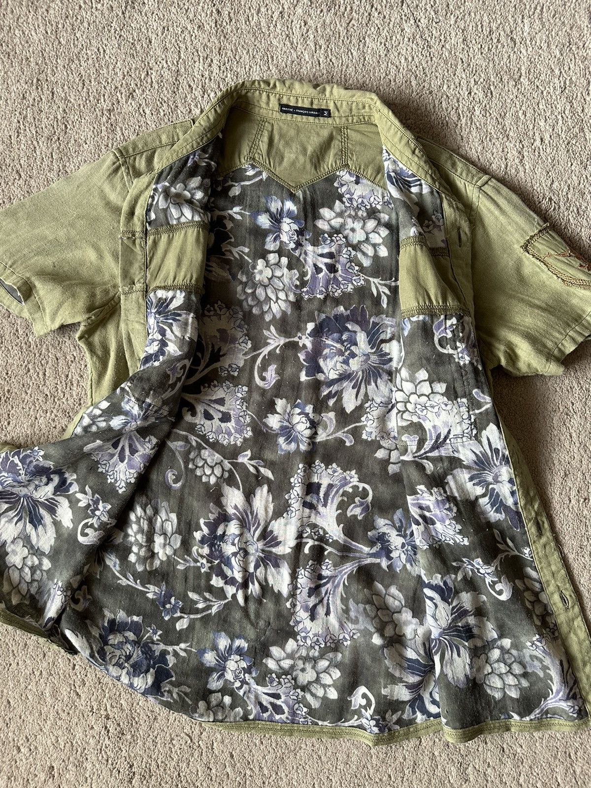 Marithe + Francois Girbaud 1990s Marithe Grancois Girbaud Thrashed Layered Shirt Size US M / EU 48-50 / 2 - 14 Thumbnail