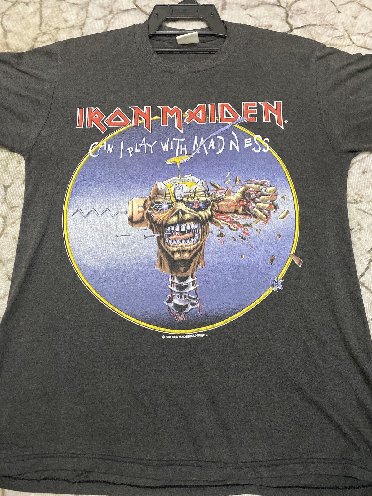 Iron Maiden × Vintage Vtg Iron Maiden 80s Size US M / EU 48-50 / 2 - 1 Thumbnail