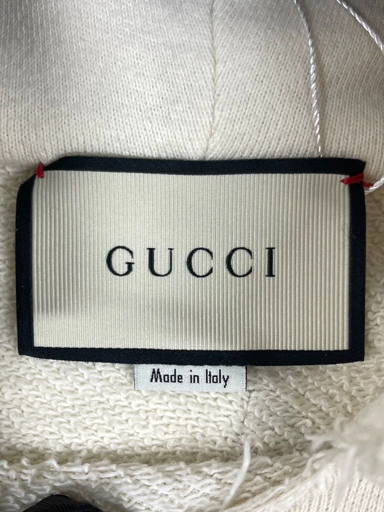 Gucci Gucci Beige Belt Logo Destroy Hoodie Sweatshirt 2502-Nextar Size US M / EU 48-50 / 2 - 7 Thumbnail