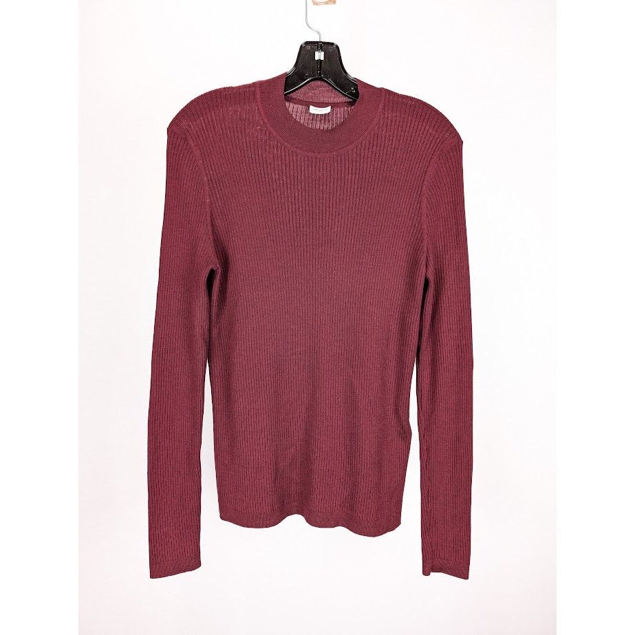 Saint Laurent Paris o1rshd1 Sweater in Burgundy Size US XL / EU 56 / 4 - 1 Thumbnail