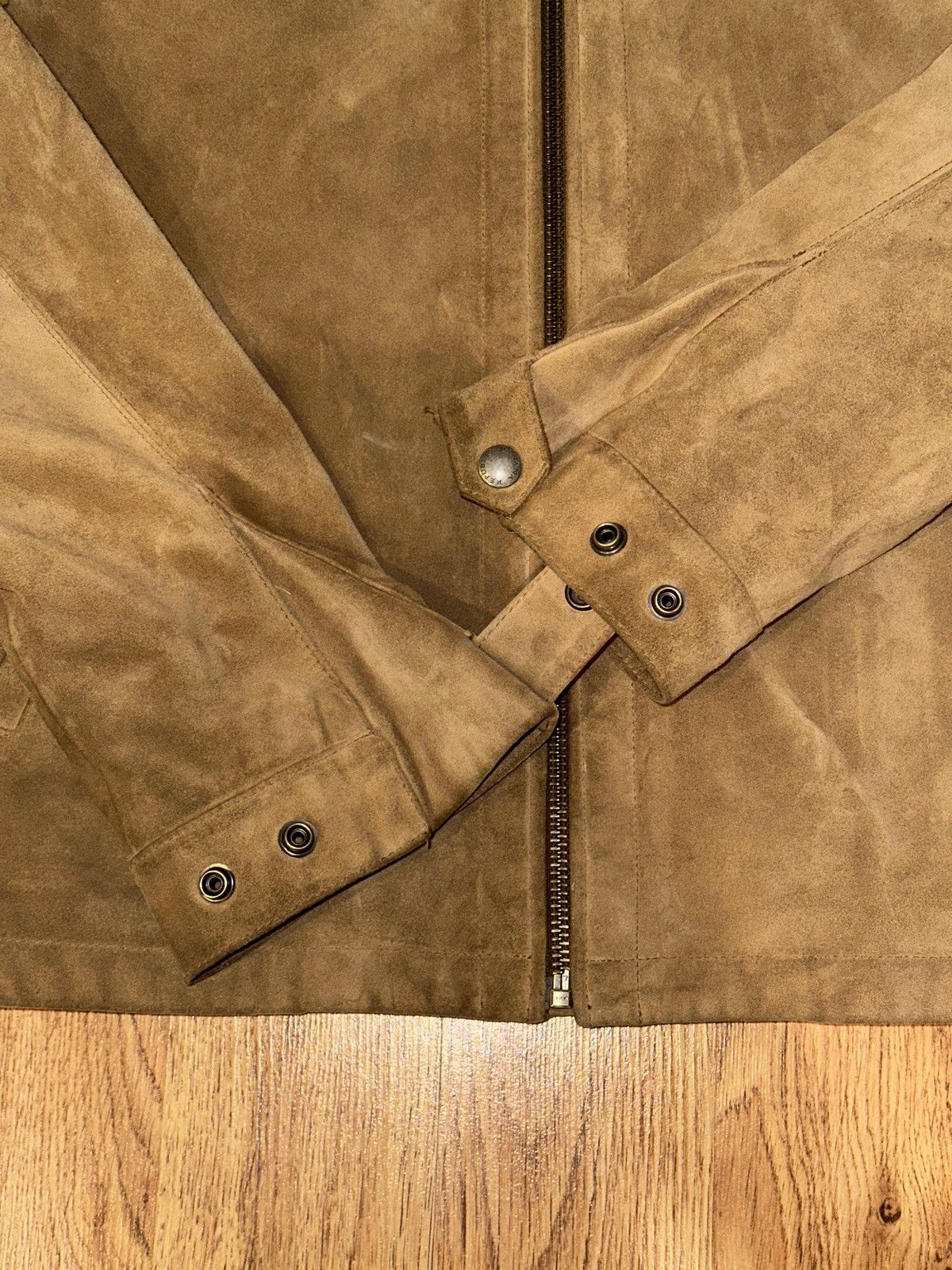 Banana Republic Vtg BANANA REPUBLIC Split Suede COWHIDE Leather Jacket Camel Size US S / EU 44-46 / 1 - 7 Thumbnail