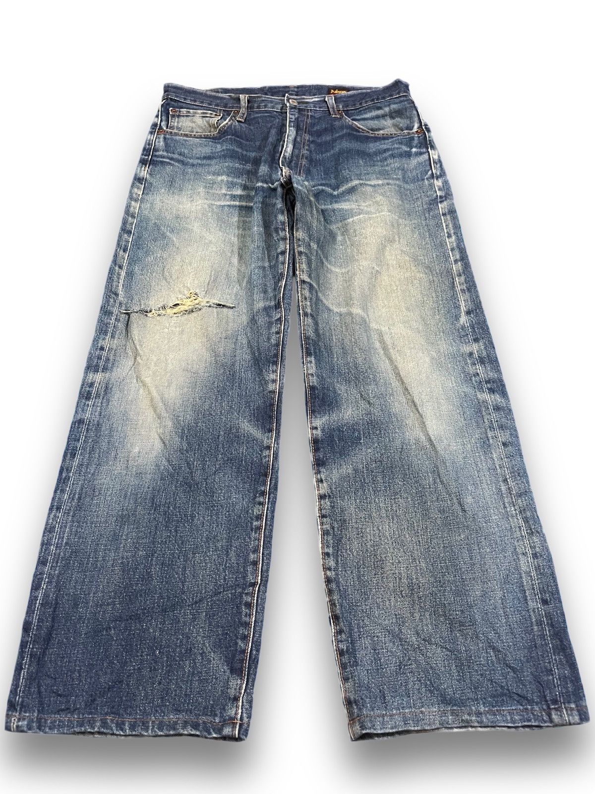 Yasuyuki Ishii Vintage Bobson Japan Baggy Distressed Denim Size US 34 / EU 50 - 1 Thumbnail