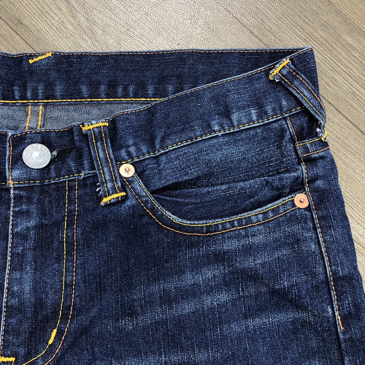 Evisu × Japanese Brand × Vintage 2000s Evisu Donna Pink Logo Faded Blue Jeans Pants Size 29" - 14 Thumbnail