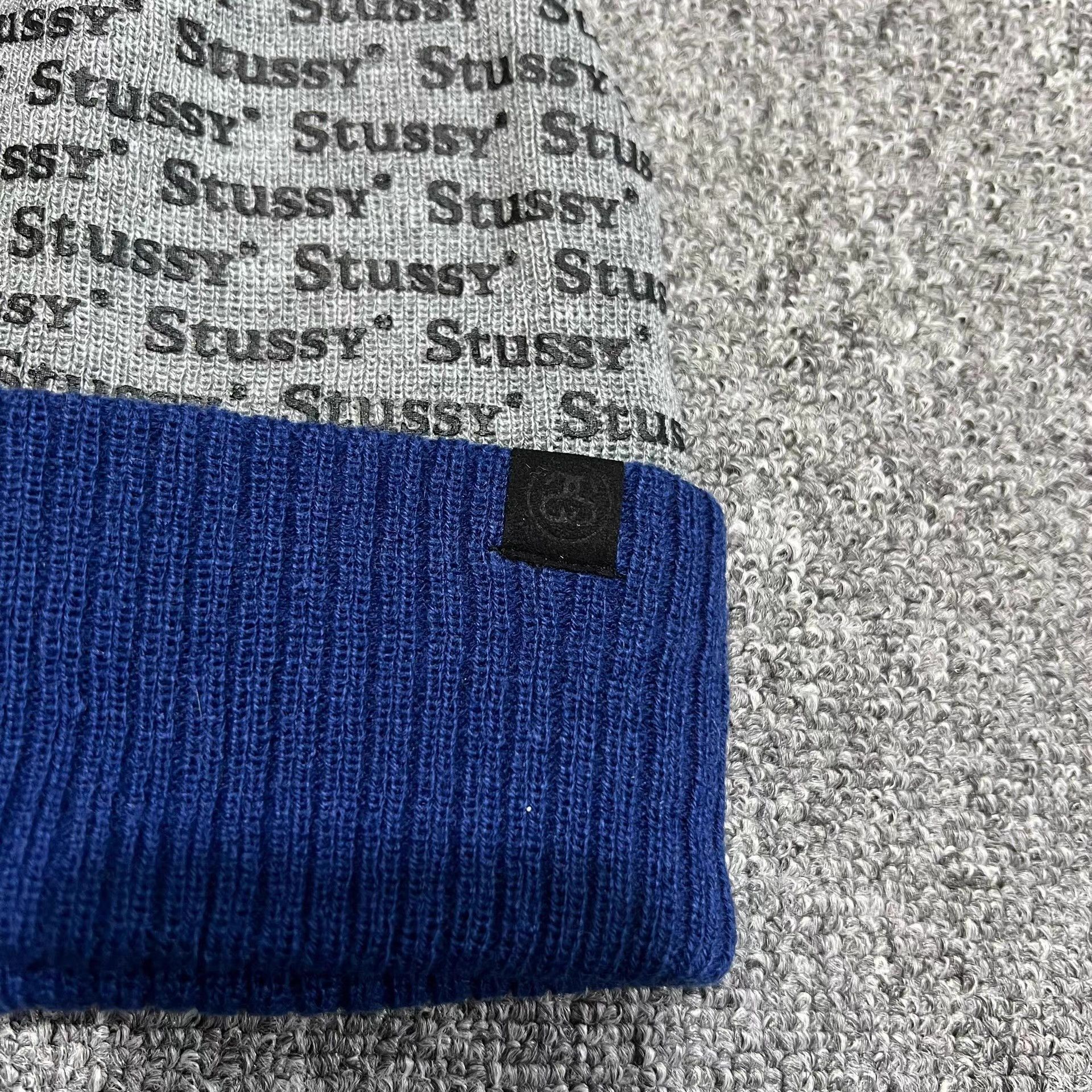Stussy Stussy All-Over Logo Print Knit Beanie Q7 Size ONE SIZE - 4 Thumbnail
