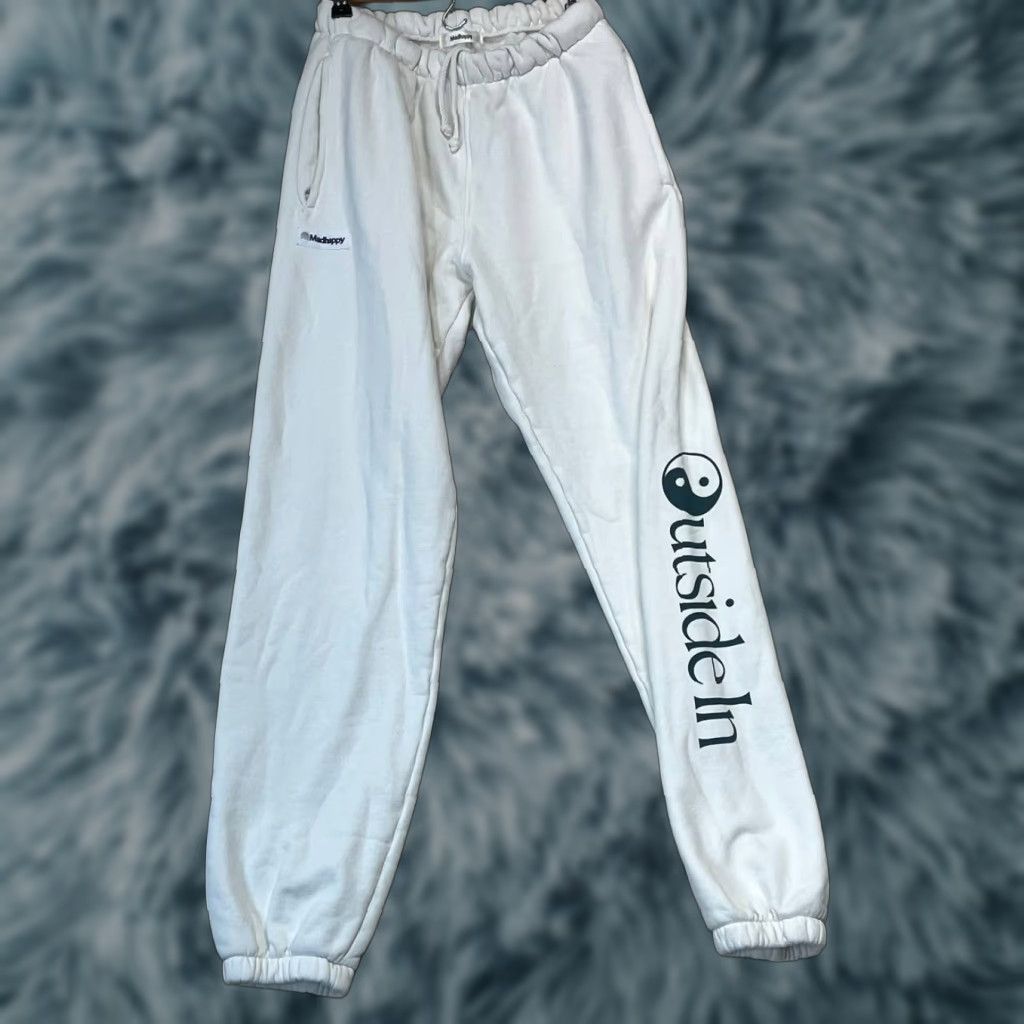 Madhappy Madhappy Sweatpants Unisex Adults White Small Elastic Waist Cozy Heavyweight Outside In Sweatpants Size 28" / US 6 / IT 42 - 1 Thumbnail