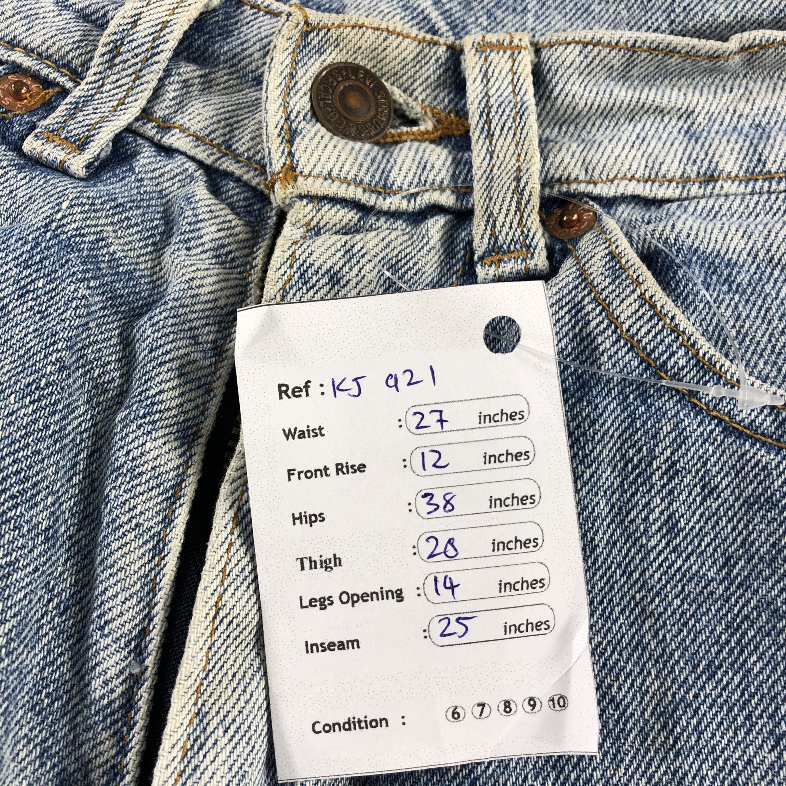 Levi's Vintage 90s Levis 510 Jeans Medium Wash Denim KJ921 Size US 27 - 15 Thumbnail