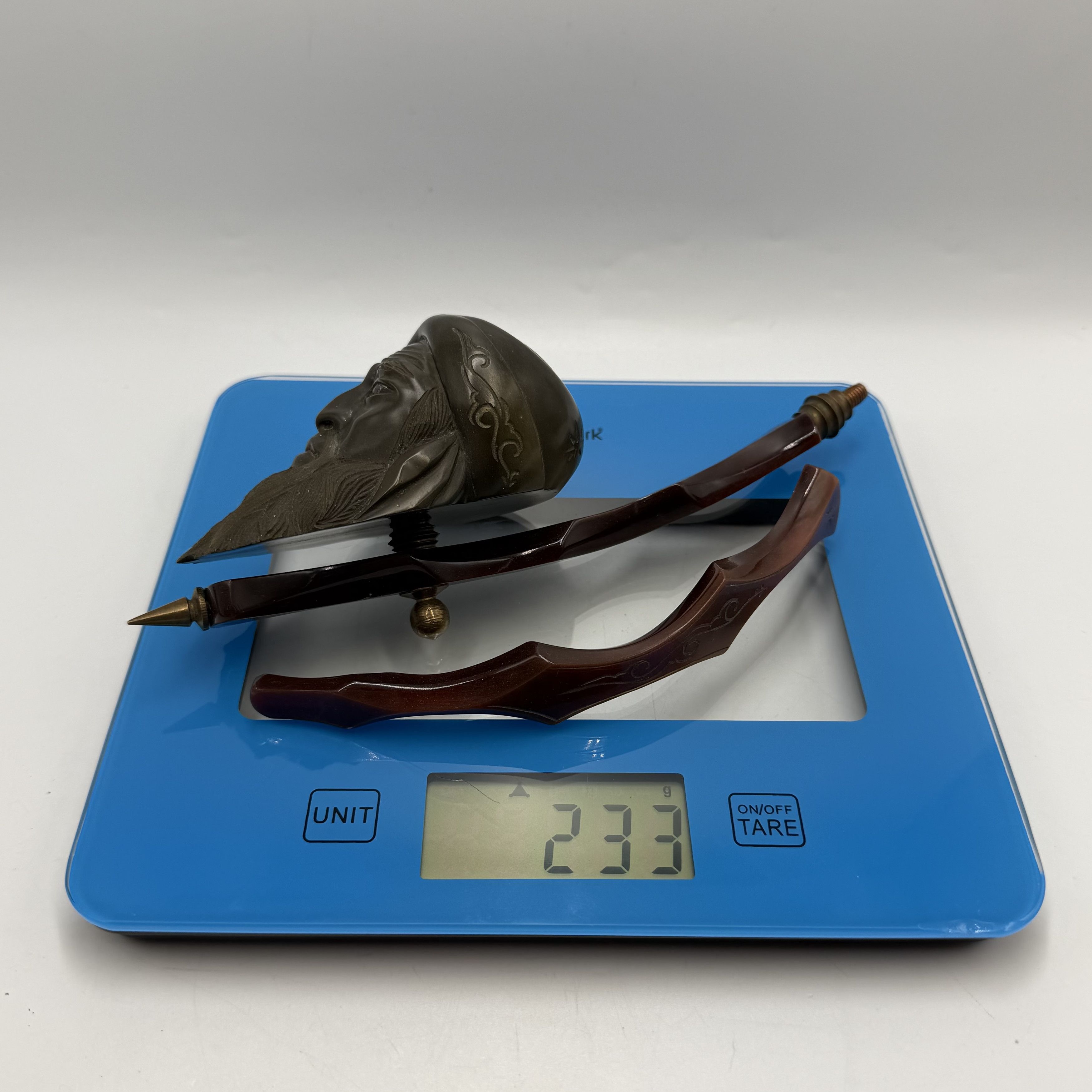 Vintage Antique Hand Carved Smoking Pipe Bearded Man Turban Bakelite Size ONE SIZE - 6 Thumbnail