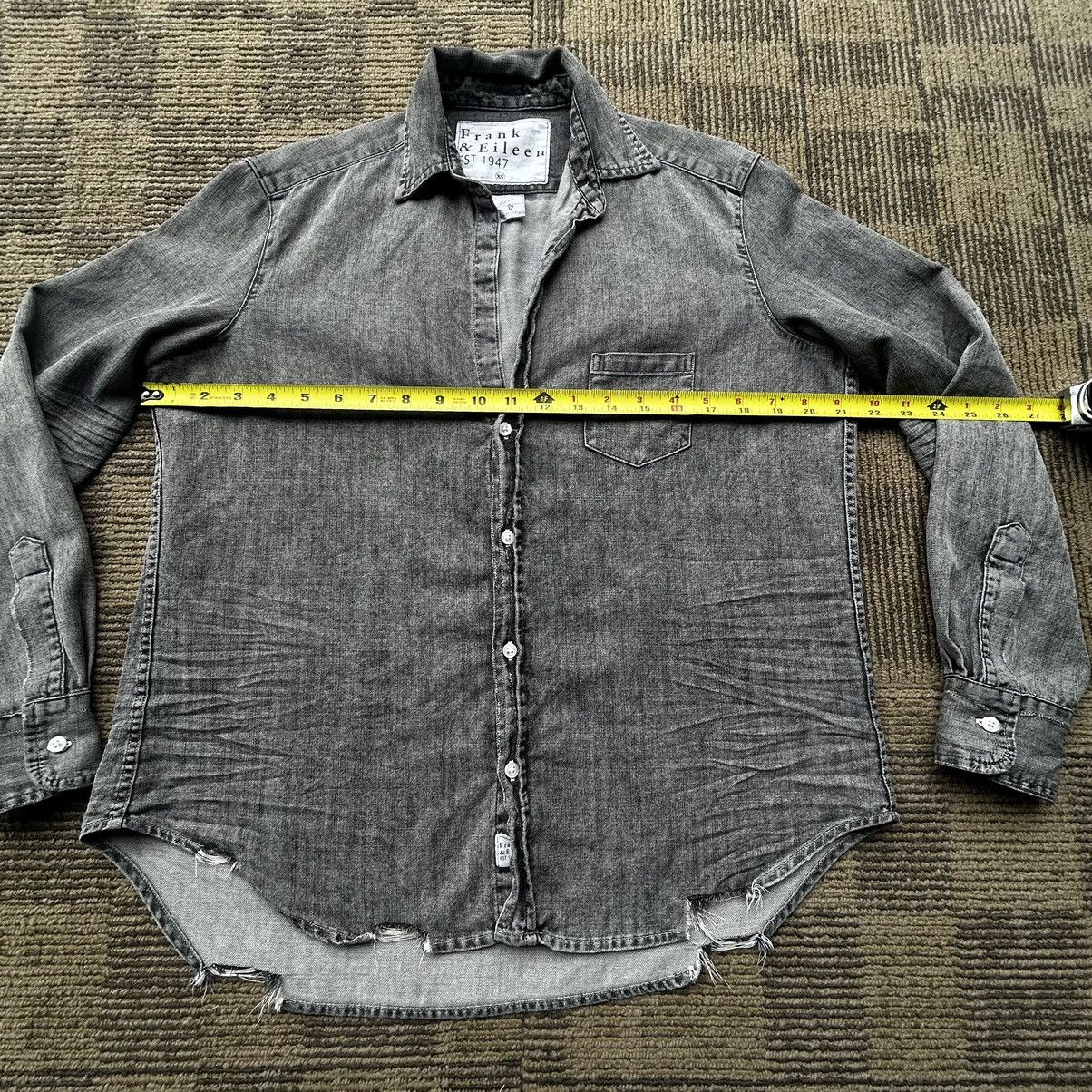 Frank & Eileen Frank & Eileen Stonewashed Grey Distressed Denim Shirt Size XS / US 0-2 / IT 36-38 - 4 Thumbnail