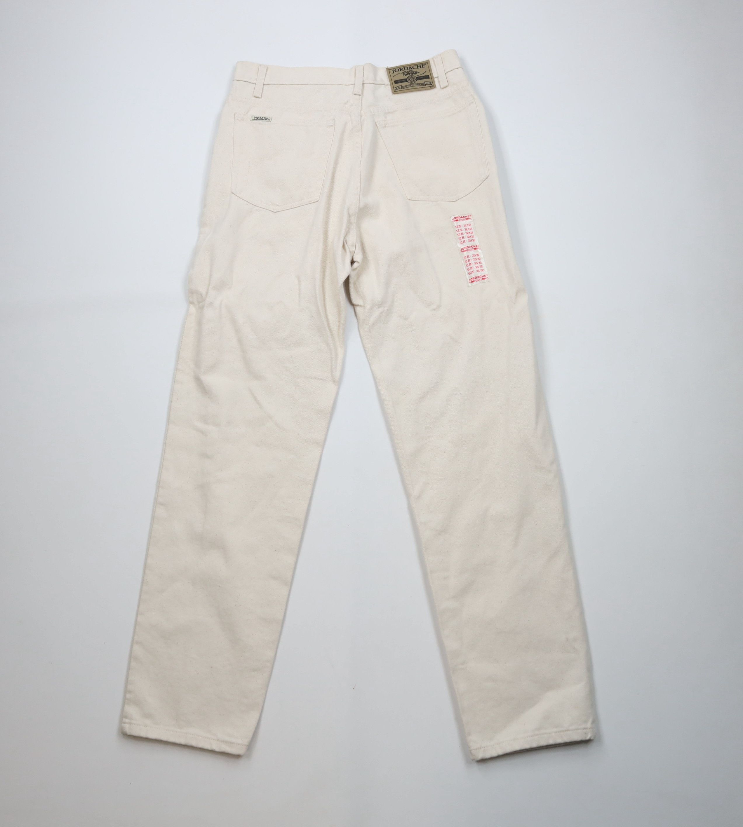 Vintage Deadstock Vintage 90s Streetwear Leg Denim Jeans Beige Size US 32 / EU 48 - 7 Thumbnail