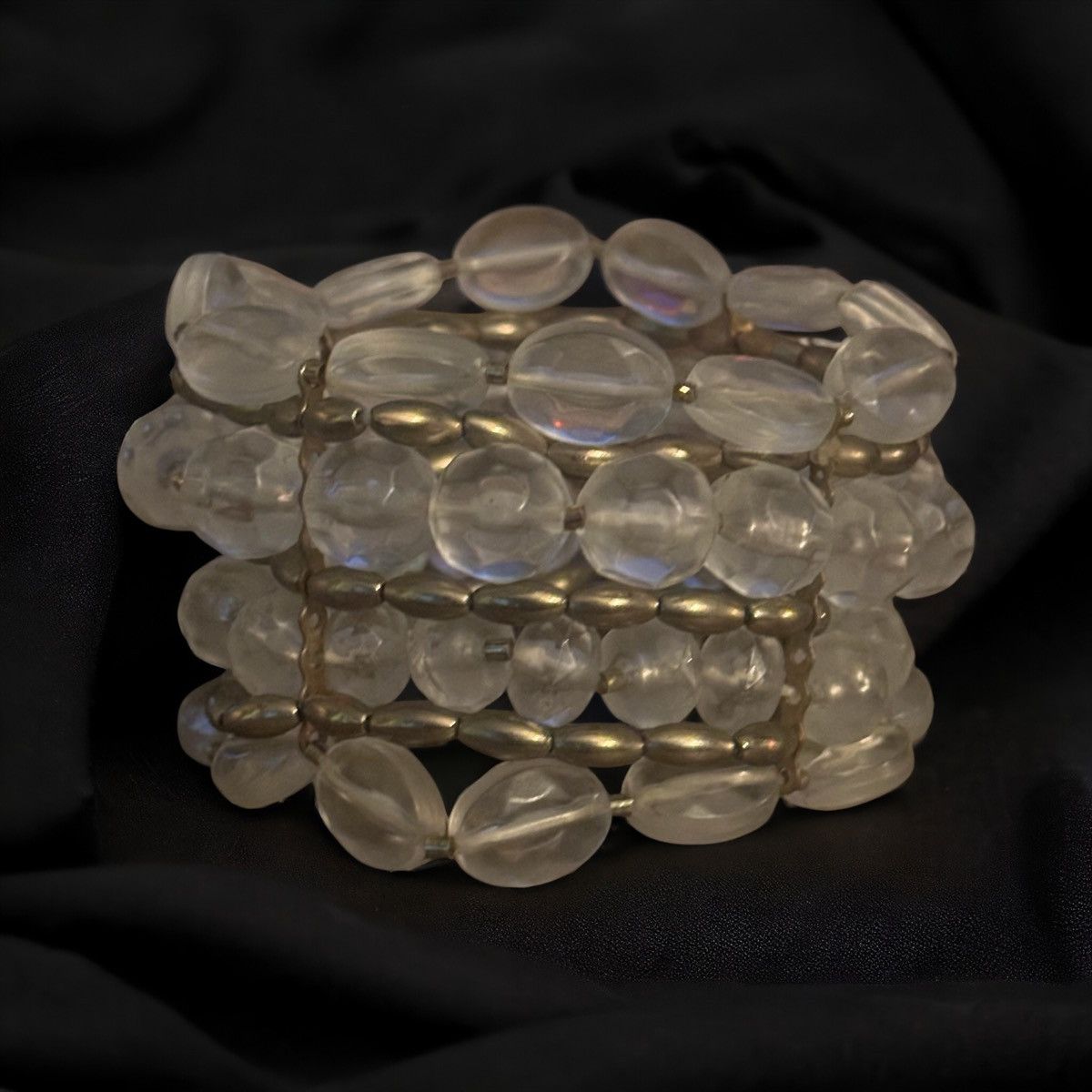 Other Stacked frosted bead stretch bracelet Size ONE SIZE - 1 Thumbnail