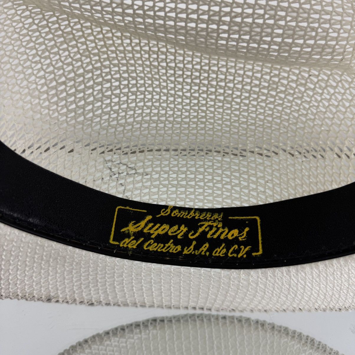 Vintage Sombreros Super Finos Del Centro Vintage White Fedora Hat Size ONE SIZE - 9 Thumbnail