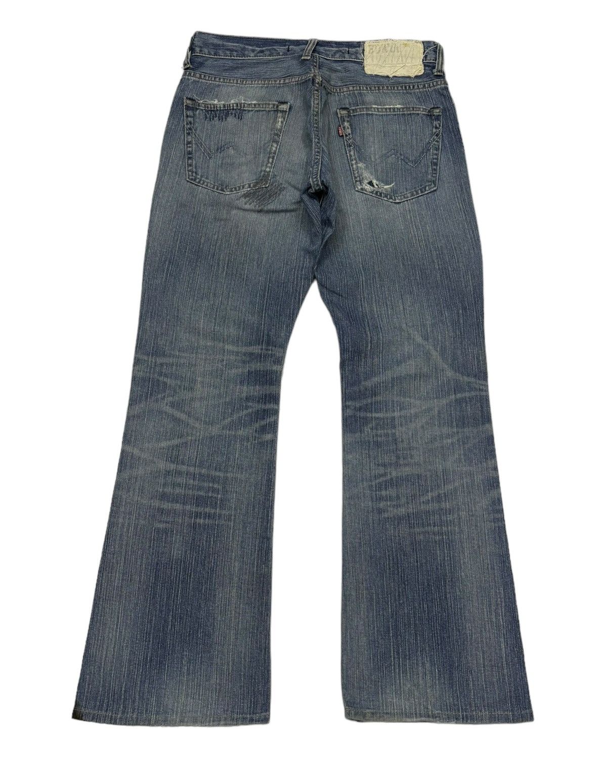 If Six Was Nine VINTAGE EDWIN XU FLARE JEANS EXCLUSIVE MODEL DENIM JEANS Size 29" - 6 Thumbnail