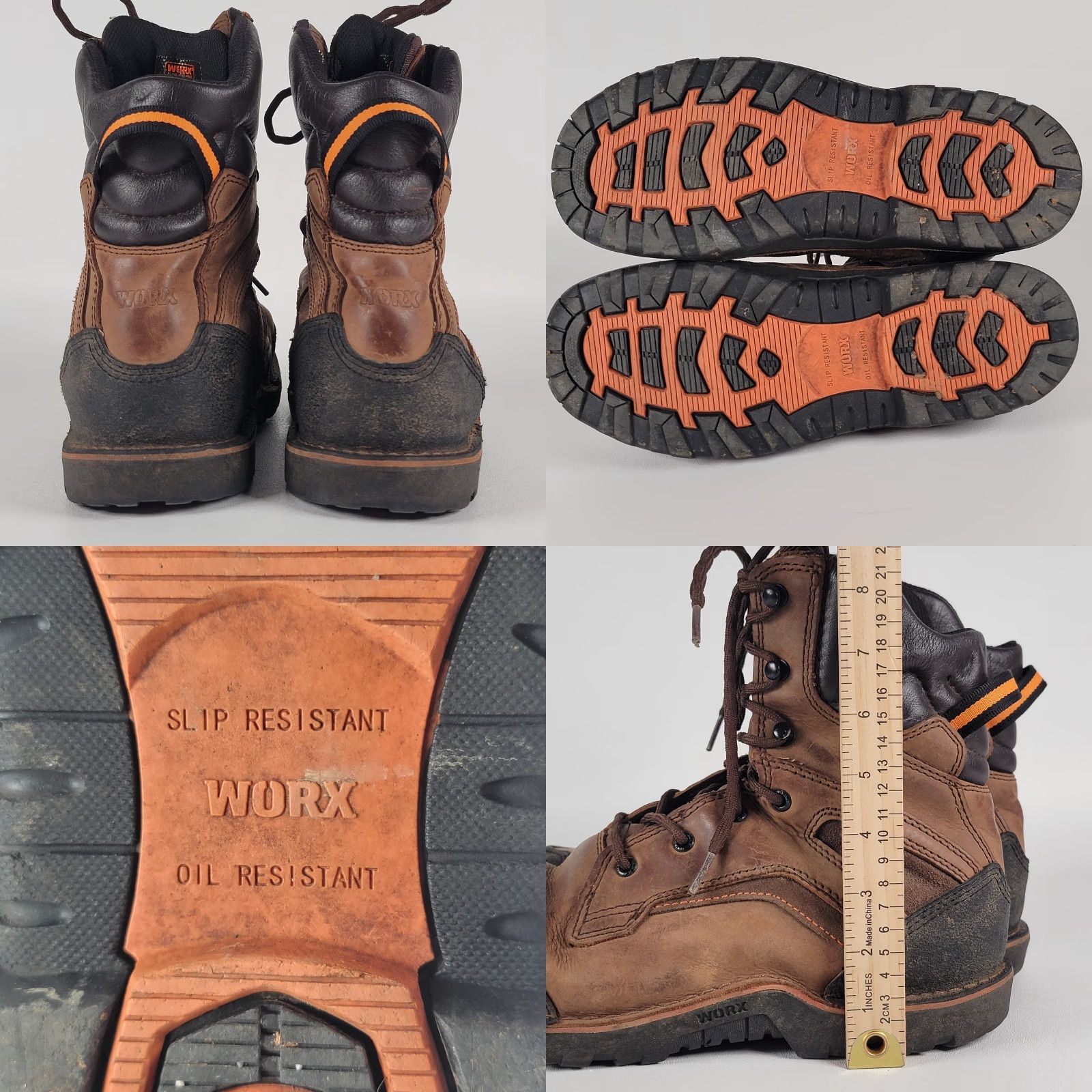 Vintage WORX Talus 6” Steel Toe Work Boots Brown 11WW/44.5 Men Boots Leather Slip Resistant Combat Size US 11 / EU 44 - 8 Thumbnail