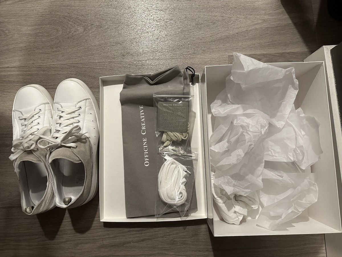 image of Officine Creative White Leather Shoes, Men's (Size 12)