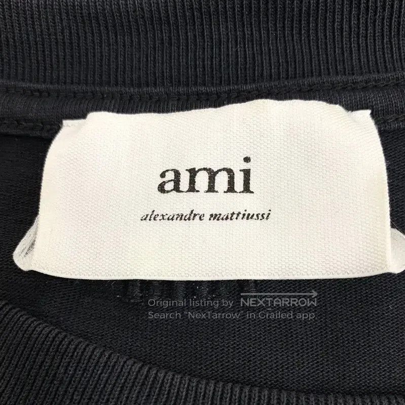 AMI AMI Black Cotton T-Shirt for Women . Size M / US 6-8 / IT 42-44 - 5 Thumbnail