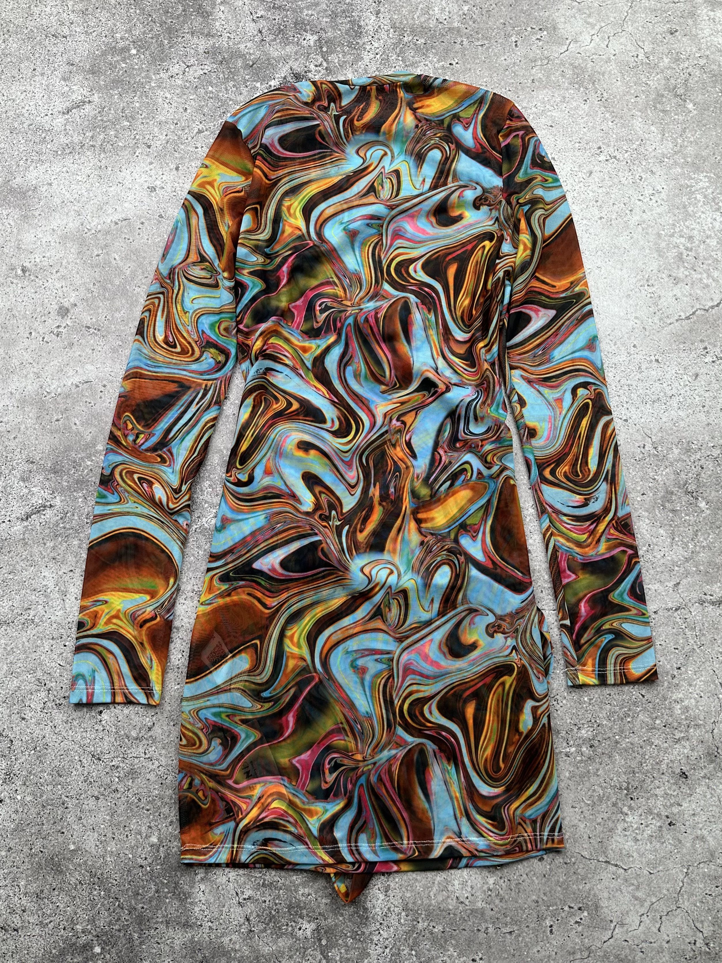 Japanese Brand Printed Dress C205(V382) Size M / US 6-8 / IT 42-44 - 6 Thumbnail