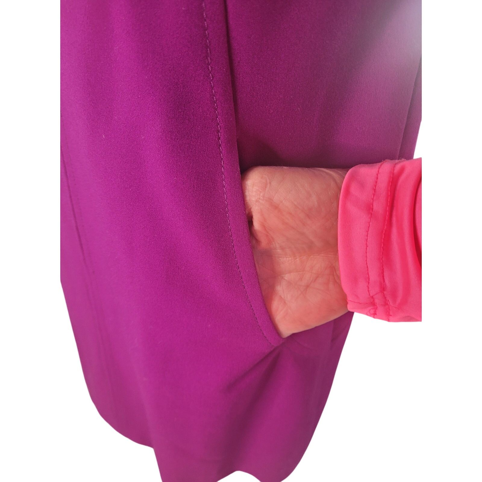 Elie Tahari Tahari Purple Dress Pockets Gold Hardware Lined Zip Back 8 Size M / US 6-8 / IT 42-44 - 6 Thumbnail