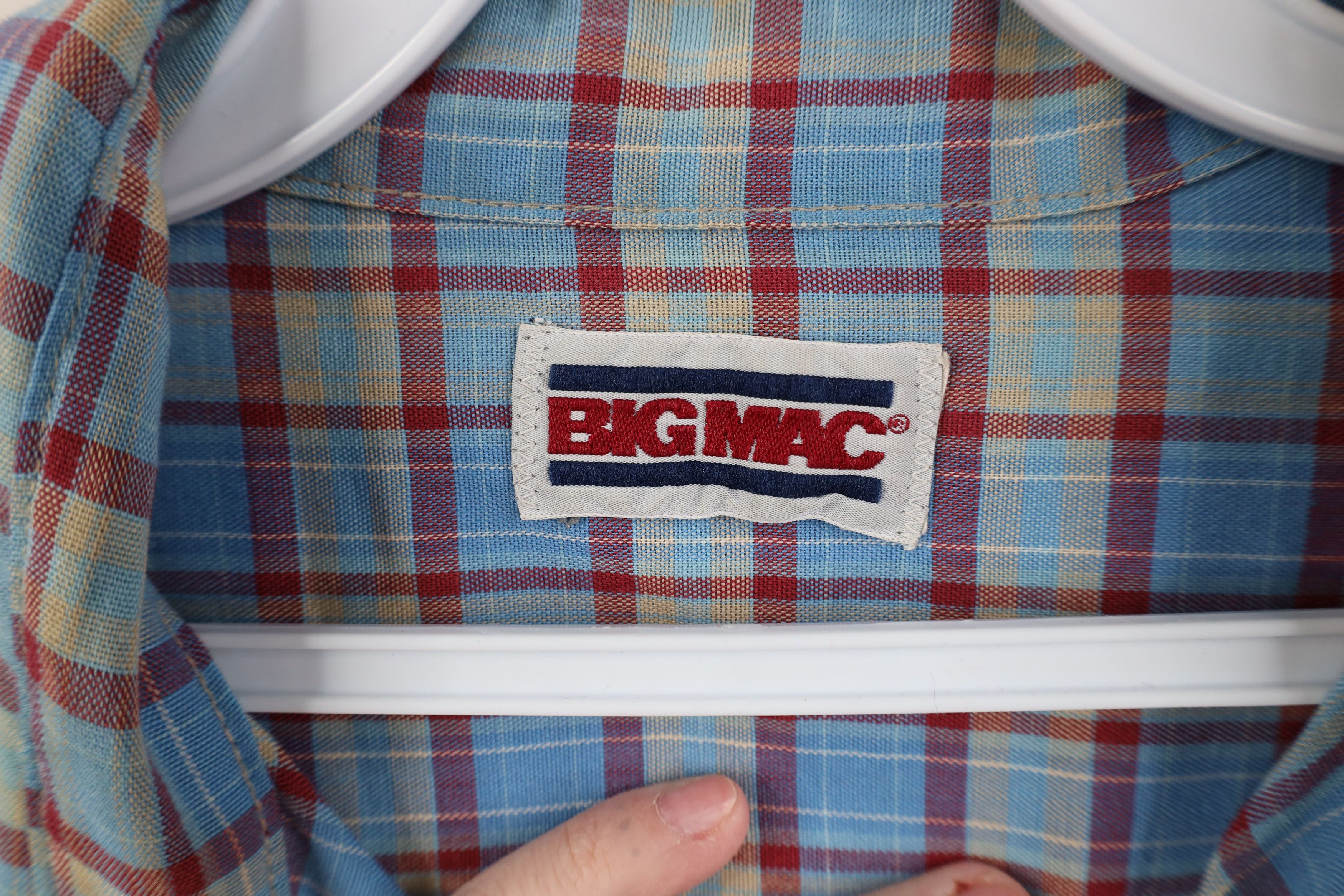 Vintage Vintage 70s Big Mac Knit Collared Button Shirt Plaid USA Size US M / EU 48-50 / 2 - 11 Thumbnail