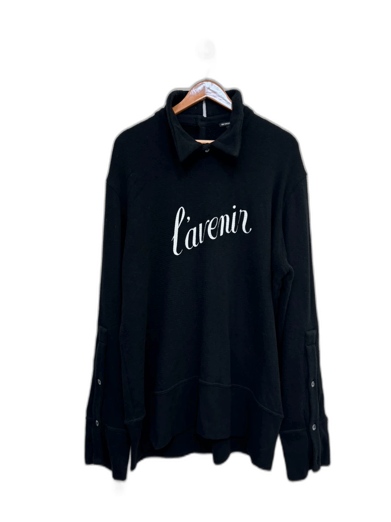 Ann Demeulemeester Reversible Polo Sweatshirt with Unique Collar Design Size US XL / EU 56 / 4 - 1 Thumbnail