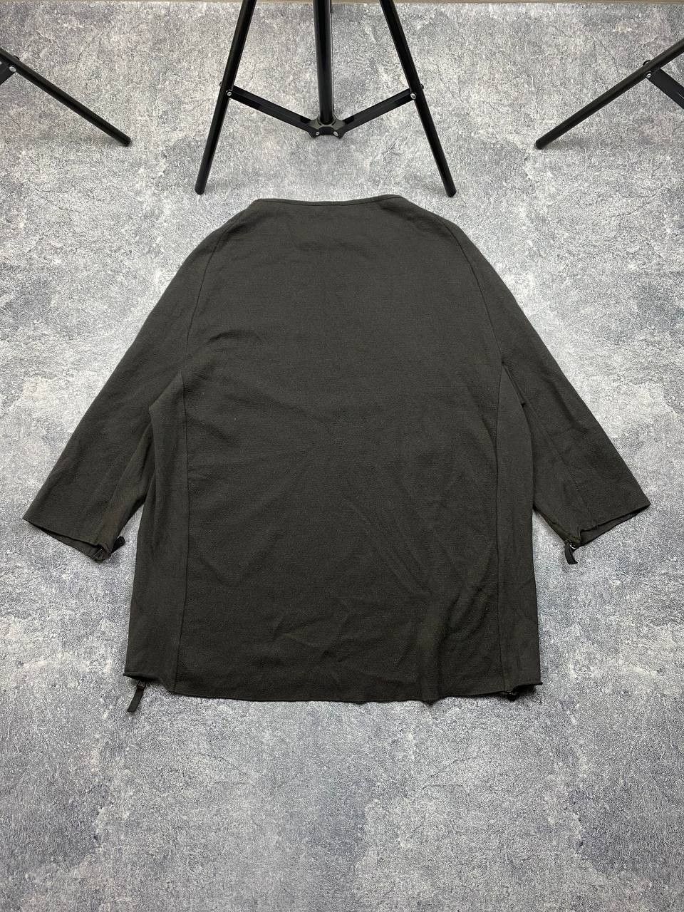 Japanese Brand ANNETTE GORTZ Gray Short Sleeve Oversized Wide Pullover Size M / US 6-8 / IT 42-44 - 2 Thumbnail