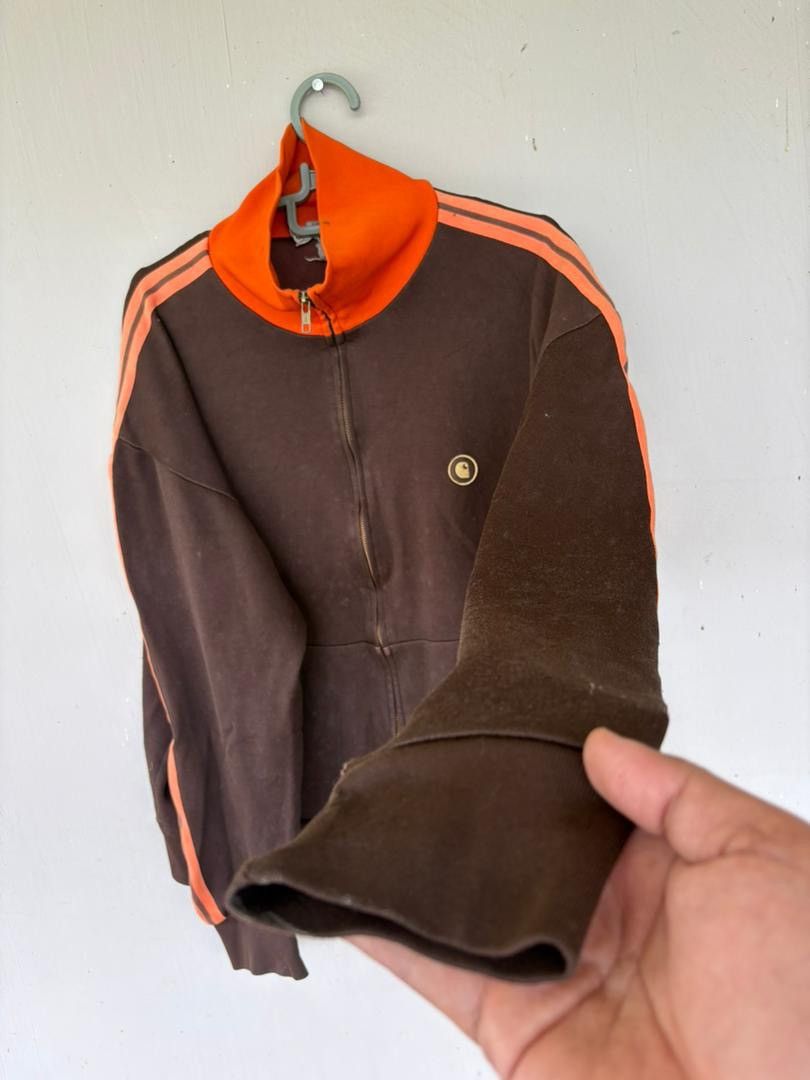 Carhartt Vtg Carhartt Stripe Sweater/Track Top Small Logo Design Size US XL / EU 56 / 4 - 3 Thumbnail