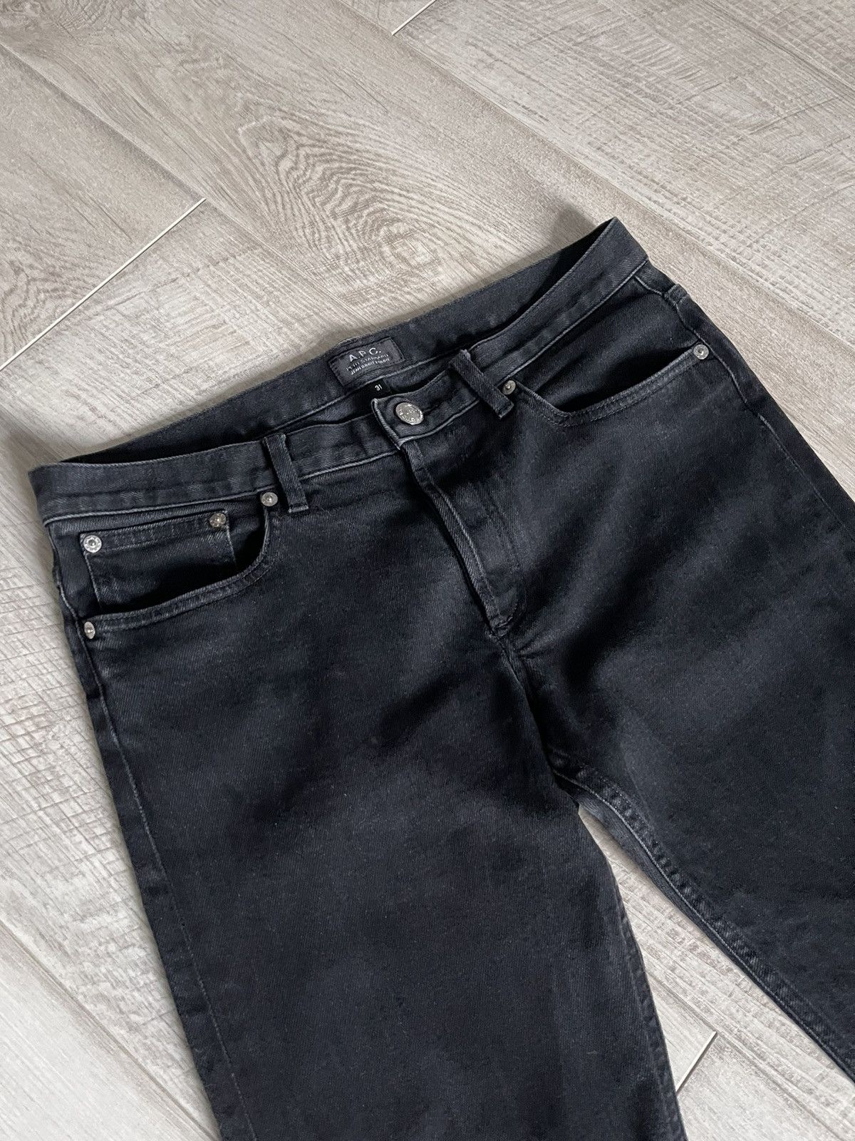 image of A P C Paris Jeans Denim Size 31 Black, Men's