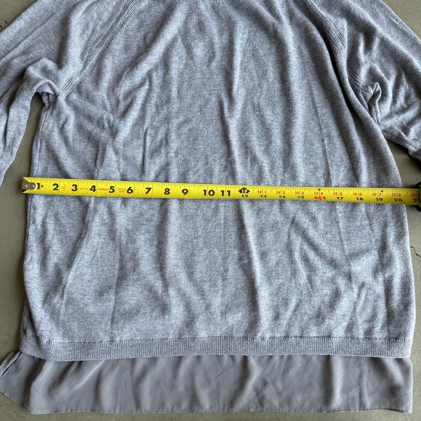 DKNY DKNY Jeans / Layered Look Sweater / Heather Gray / L Size L / US 10 / IT 46 - 5 Thumbnail