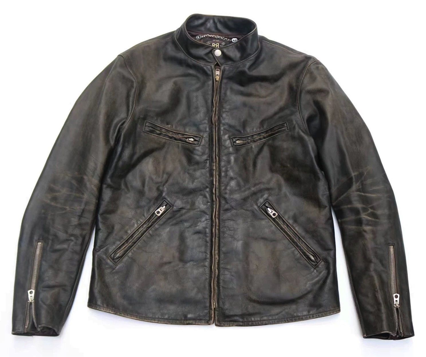 vintage Ralph Lauren leather motorcycle jacket