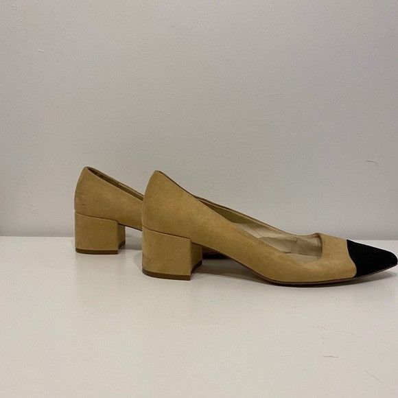 Zara Zara Two Toned Faux Suede Pointy Toe Heels Size US 9 / IT 39 - 1 Thumbnail