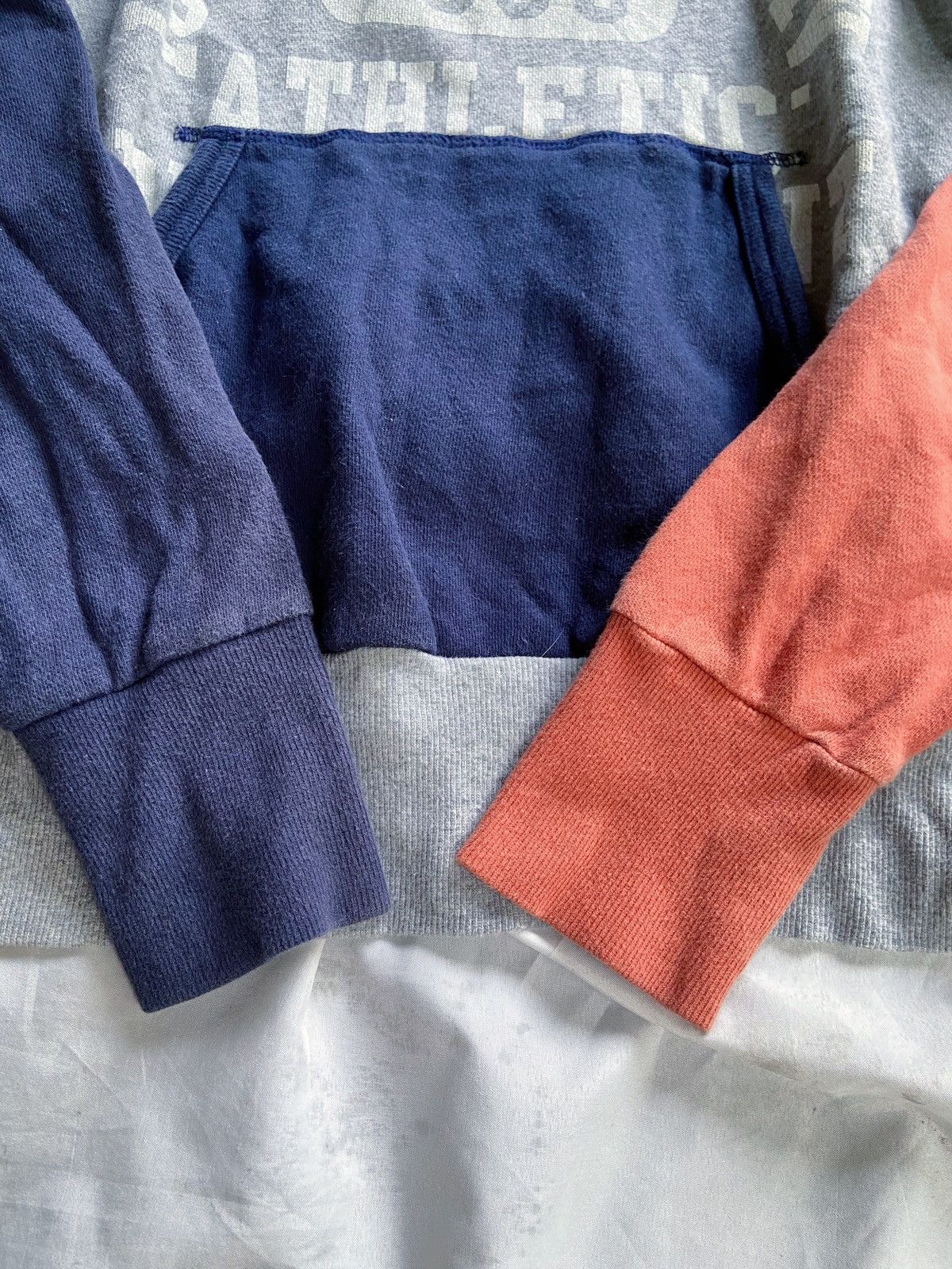 Japanese Brand THRIFT STANDARD OLDAND FUNNY STYLING COLOUR BLOCK HOODIE Size US M / EU 48-50 / 2 - 8 Thumbnail