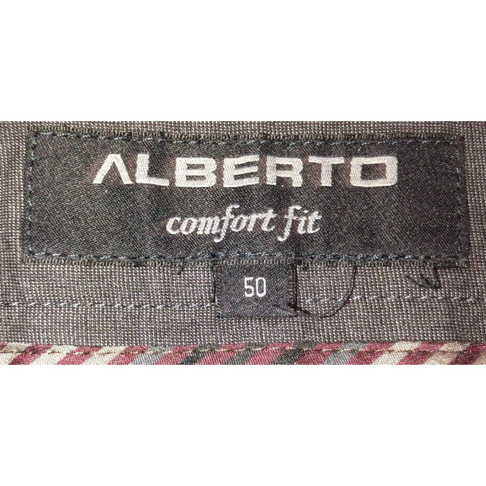 Vintage ALBERTO Comfort Fit Casual Pants Size 50 (34x30) - Gray - Men's Size US 34 / EU 50 - 5 Thumbnail