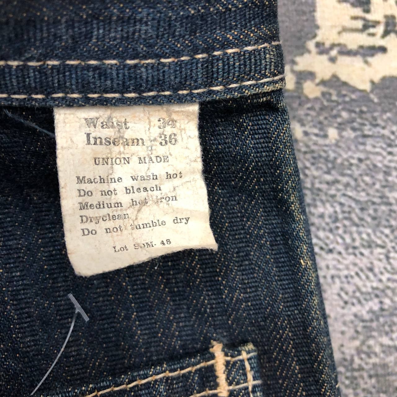 Vintage P54 VTG SALTY DOG x UNION MADE BAGGY CARPENTER JEANS Size US 31 - 9 Thumbnail