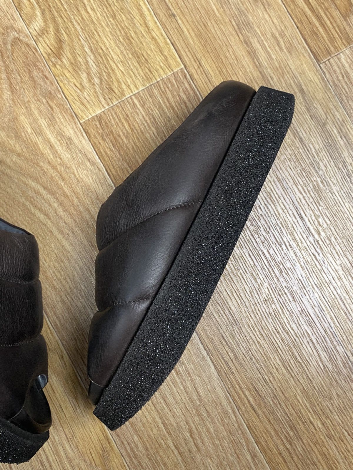 Designer × Other Lofina Brown Leather Avantgarde Platform Puff Sliders Size US 8 / IT 38 - 4 Thumbnail