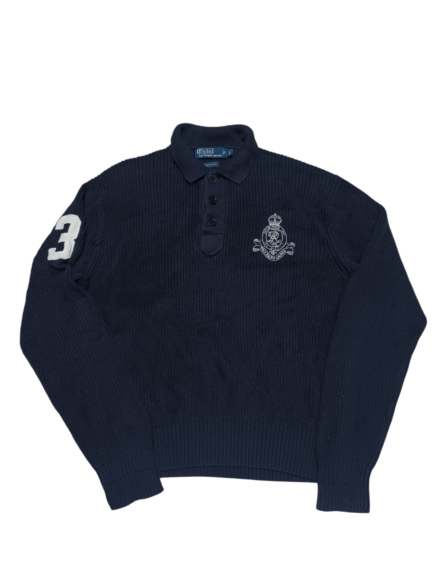 Polo Ralph Lauren POLO RALPH LAUREN VINTAGE EMBROIDERED LOGO SWEATER Size US L / EU 52-54 / 3 - 1 Thumbnail