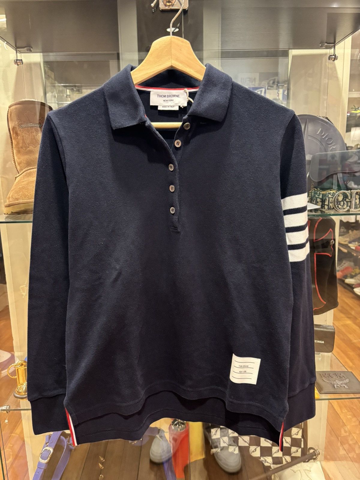 Thom Browne Thom Browne Longsleeve Polo Size US XXS / EU 40 - 1 Thumbnail