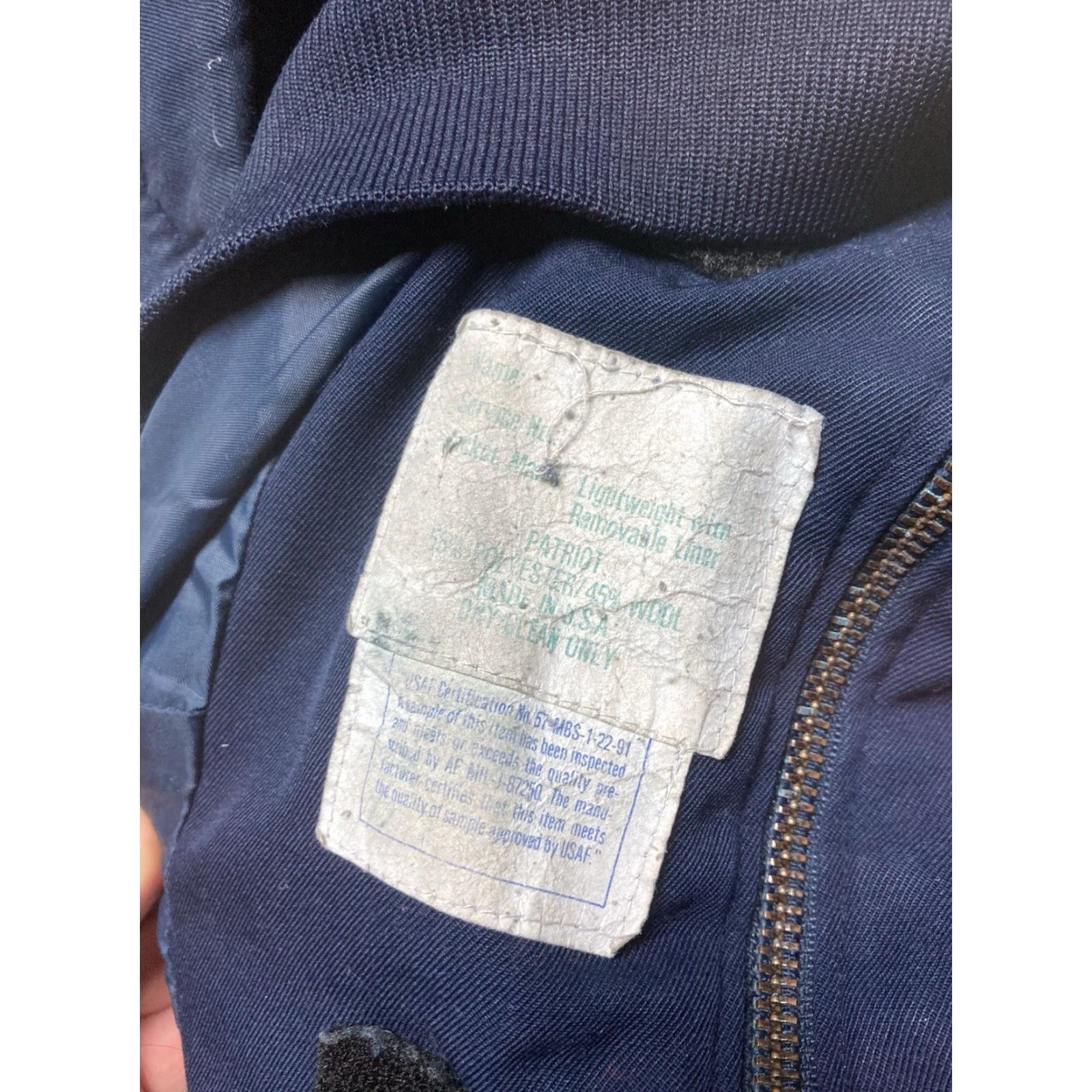 Vintage VINTAGE USAF Air Force patriot work jacket lightweight bomber windbreaker Large Blue Patriot Men's Jacket L Size US L / EU 52-54 / 3 - 6 Thumbnail