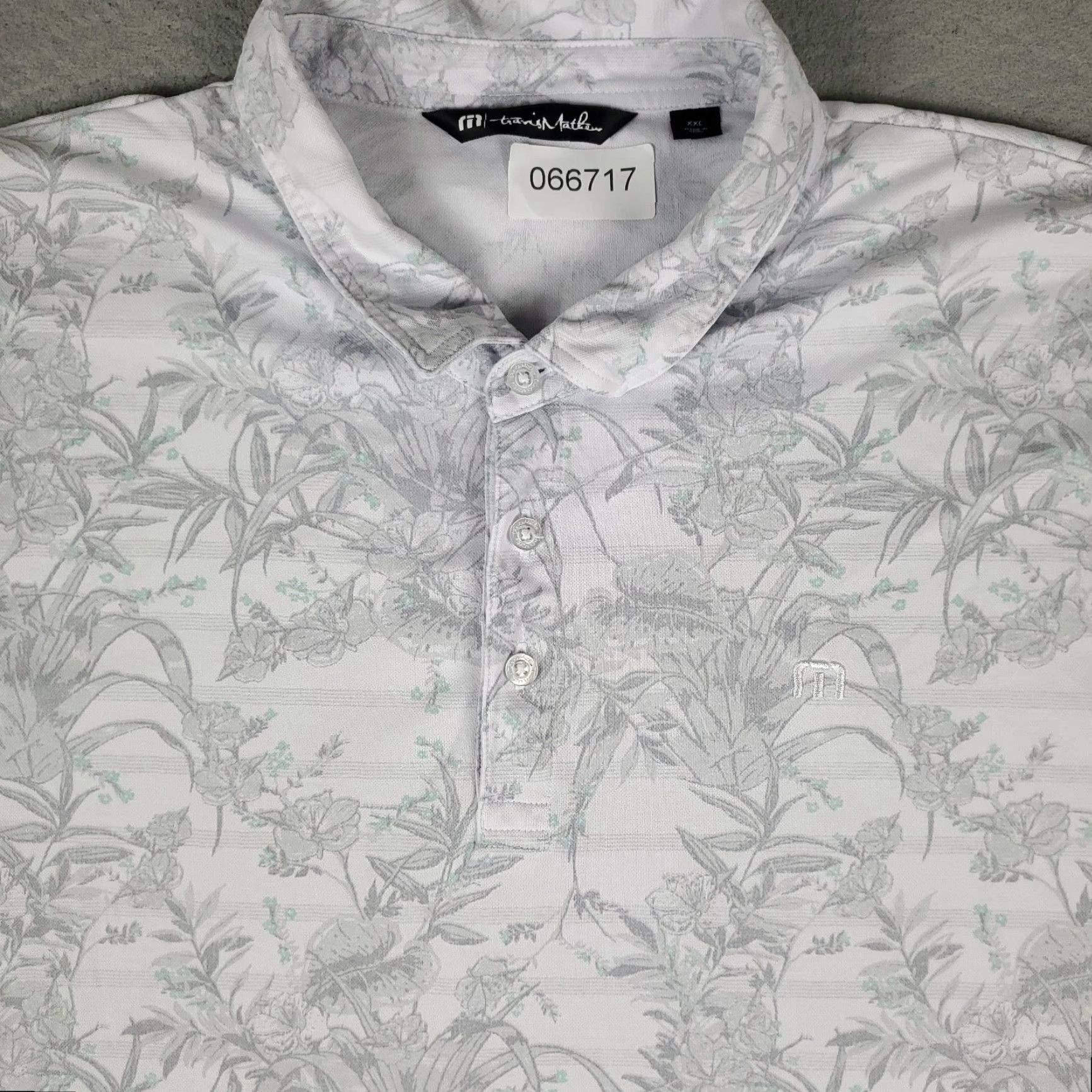 TravisMathew Travis Mathew Polo Shirt Mens 2XL White Gray Golf Casual Short Sleeve Shirt Polo Mans 2XL Size US XXL / EU 58 / 5 - 2 Thumbnail