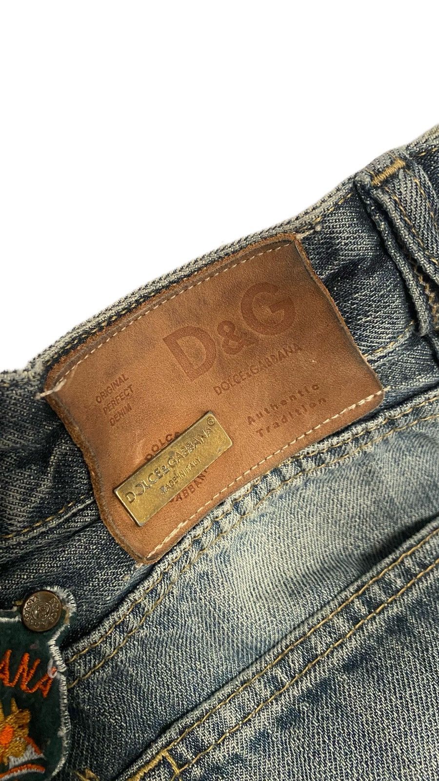 Arts & Science × Dolce & Gabbana × Vintage 2000s Dolce&Gabbana Patchwork Denim Size 25" / US 0 / IT 36 - 4 Thumbnail
