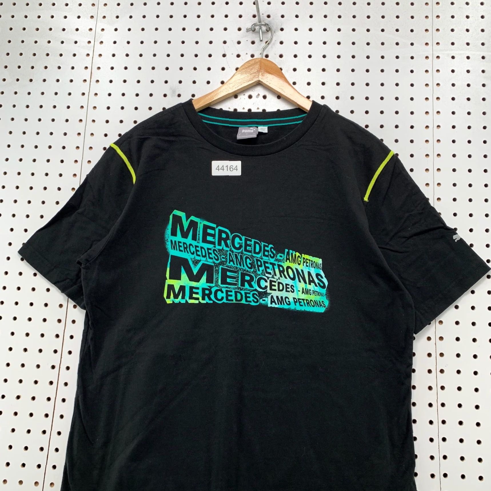 Puma PUMA Mercedes AMG Petronas Shirt Mens M Black Car Tee Size US M / EU 48-50 / 2 - 2 Thumbnail