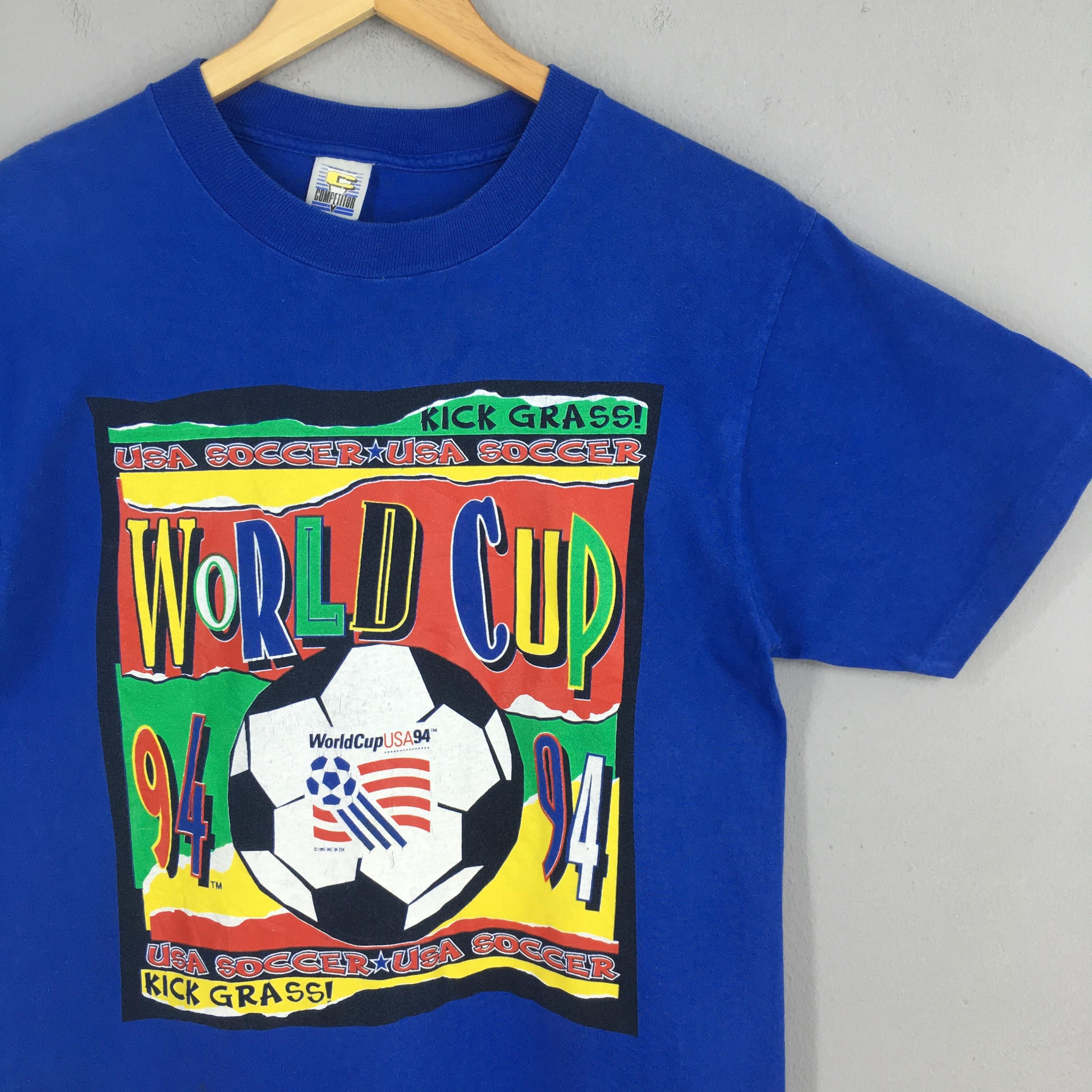 Vintage Vintage World Cup Usa 1994 Football Blue Tshirt Medium Size US M / EU 48-50 / 2 - 2 Thumbnail