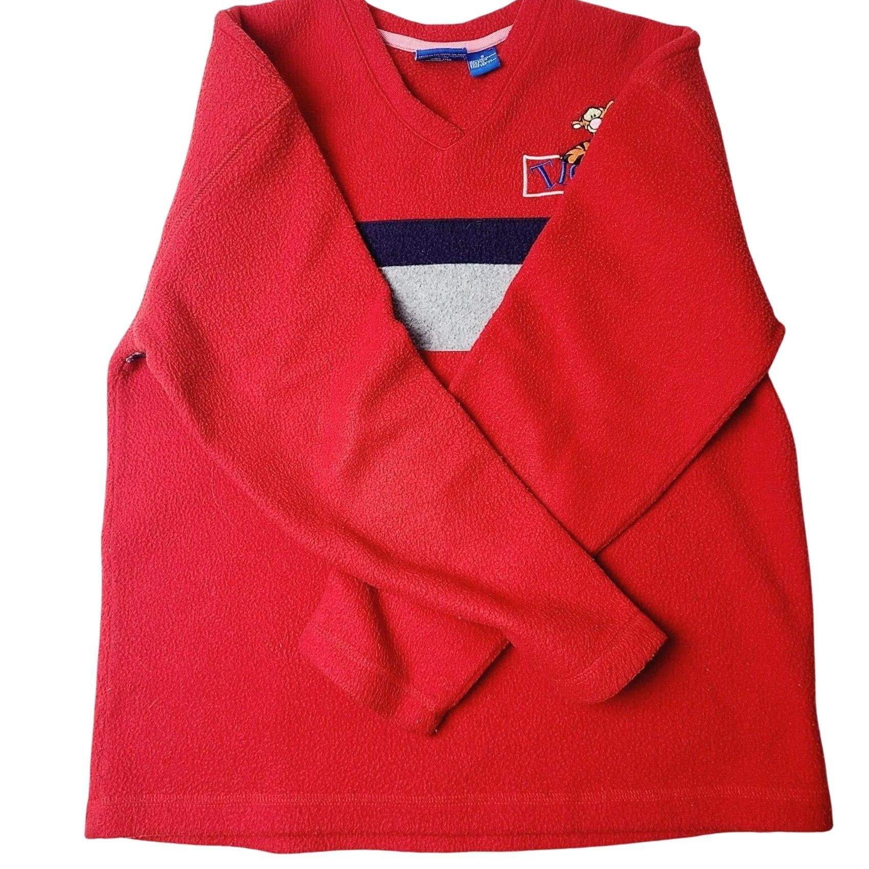 Disney VINTAGE Disney Women’s Pullover V-neck Fleece Red 90s Pooh Collection S Sweater Womens Size S / US 4 / IT 40 - 5 Thumbnail