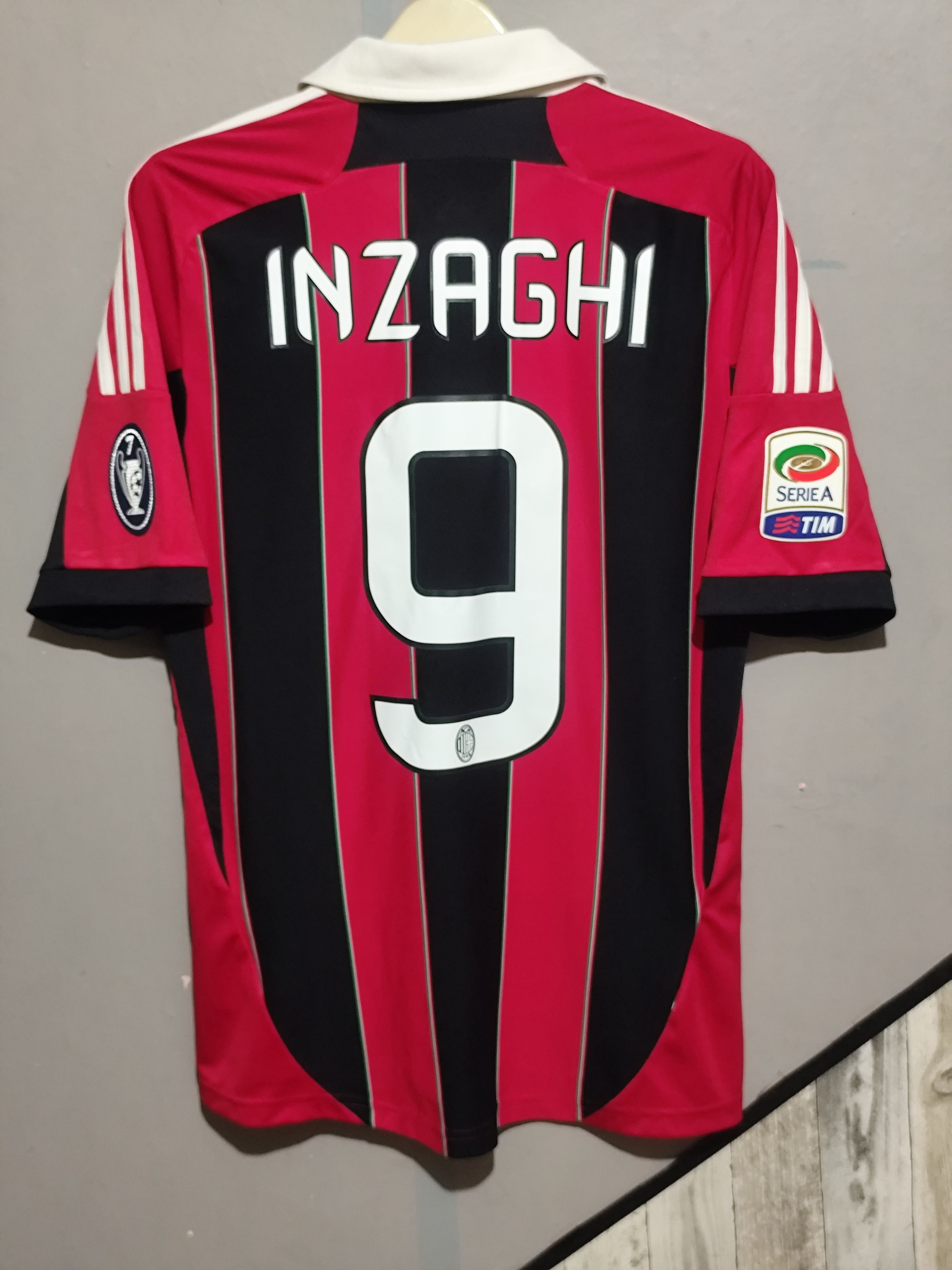 Adidas Adidas x AC Milan 2012/2013 #9 Inzaghi Home Jersey Size US S / EU 44-46 / 1 - 1 Thumbnail
