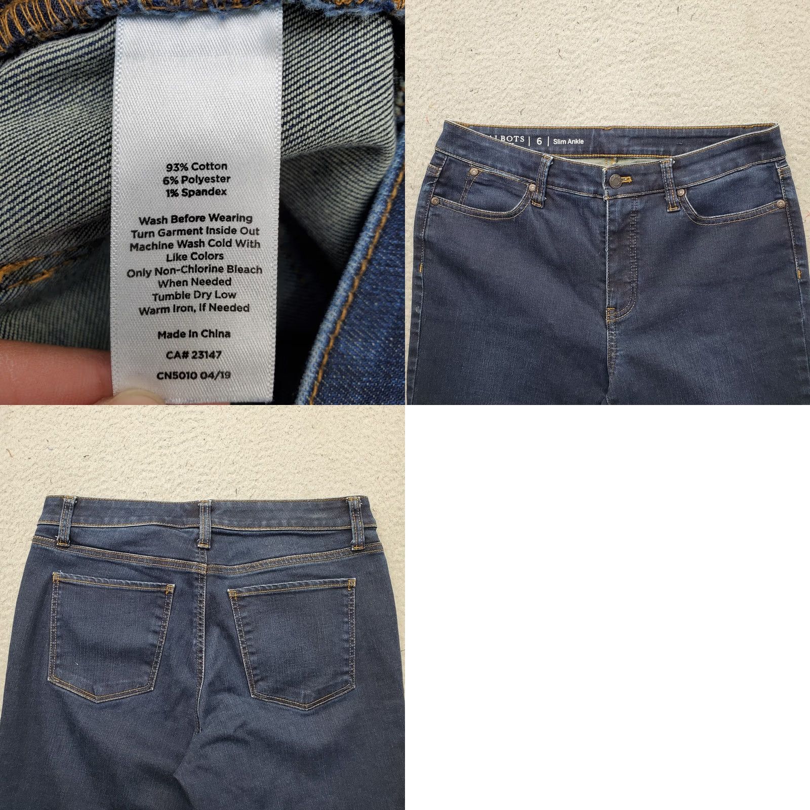 Talbots Talbots Slim Ankle Jeans Womens 6 Blue Denim 5-Pocket Streetwear Vintage: No Size 28" / US 6 / IT 42 - 8 Thumbnail