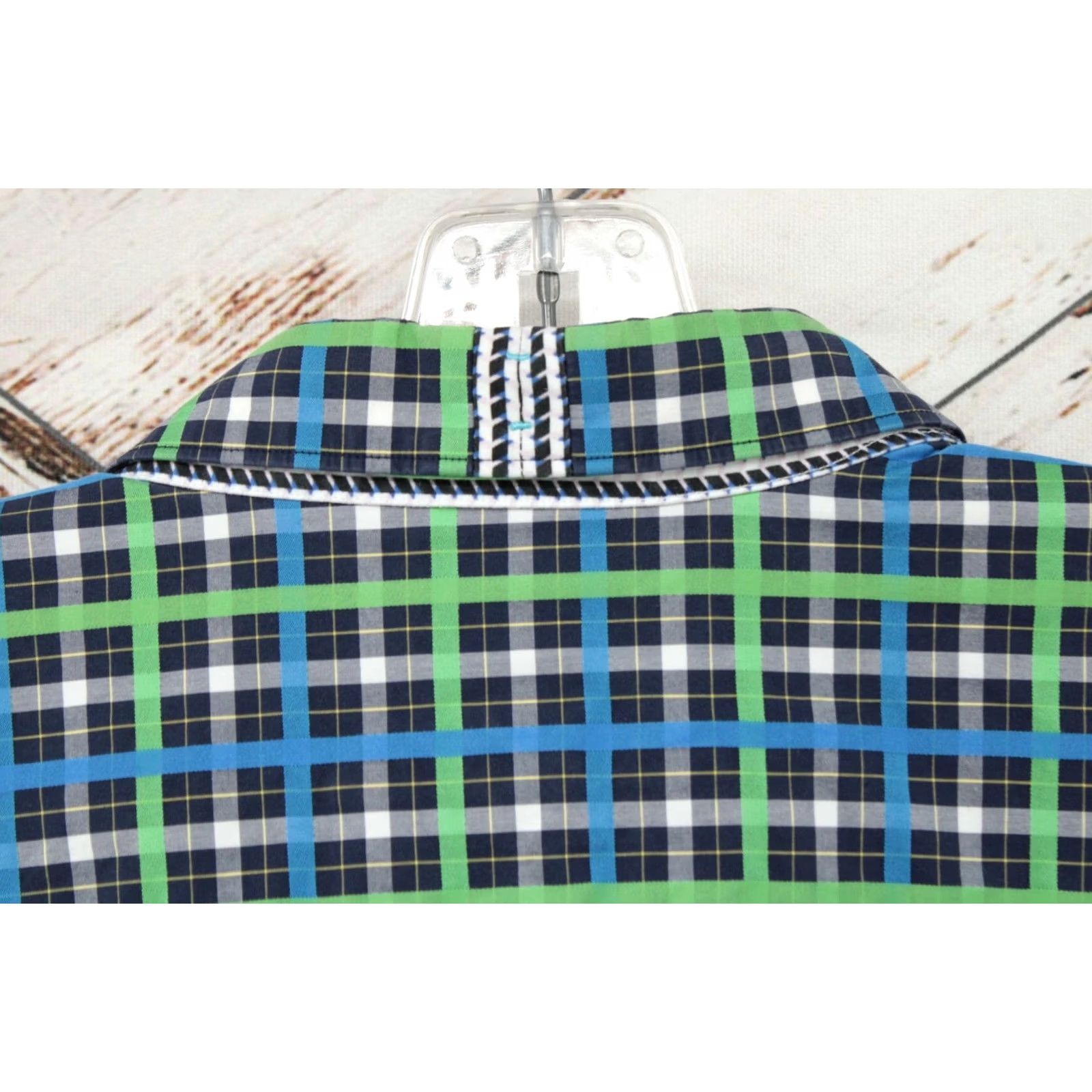 Robert Graham Robert Graham X Shirt Mens 3XL Check Multicolor Flip Cuff Statement Preppy Shirt Size US XXL / EU 58 / 5 - 6 Thumbnail