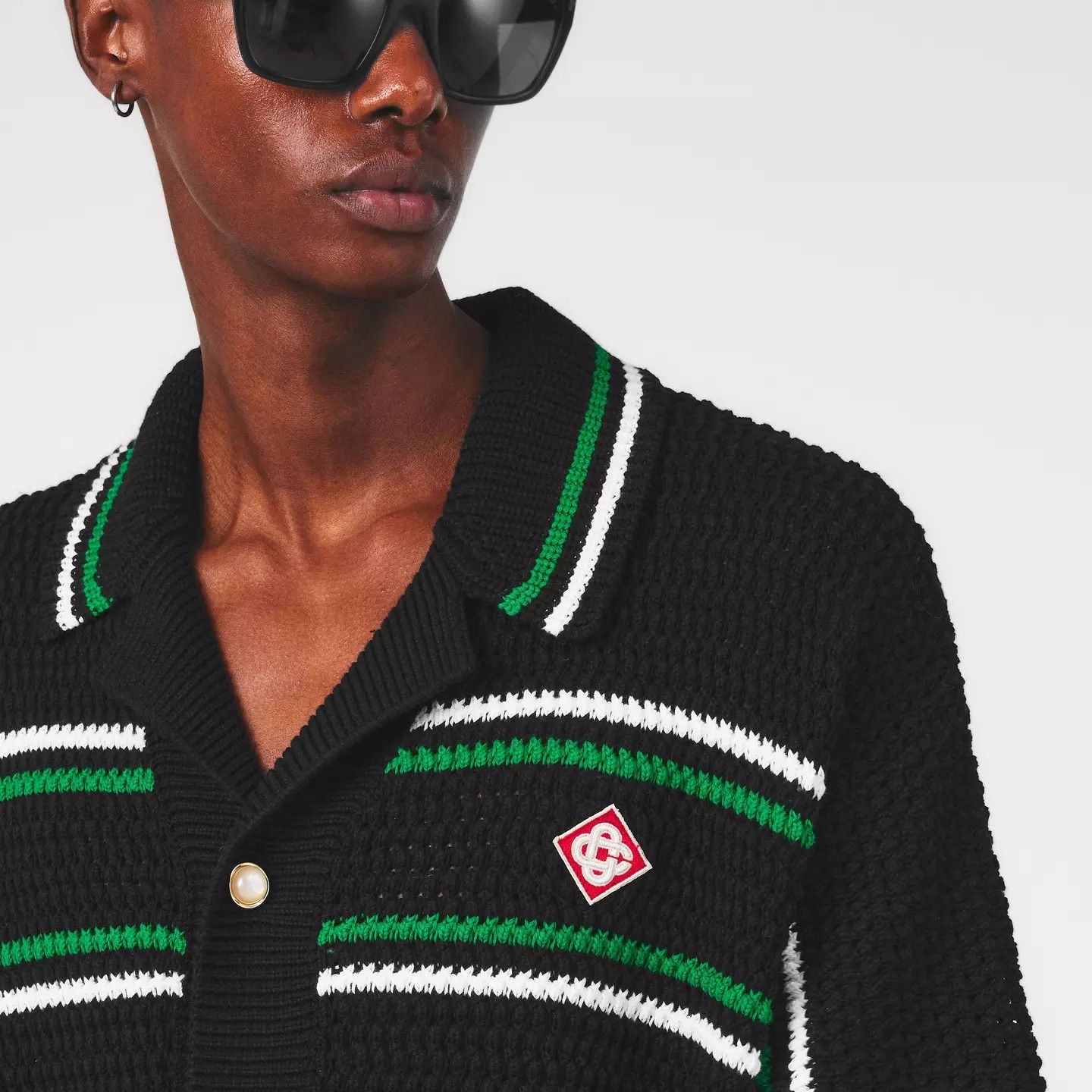 Casablanca o1g2r1mq0426 Knitted Shirt in Black Size US L / EU 52-54 / 3 - 5 Thumbnail