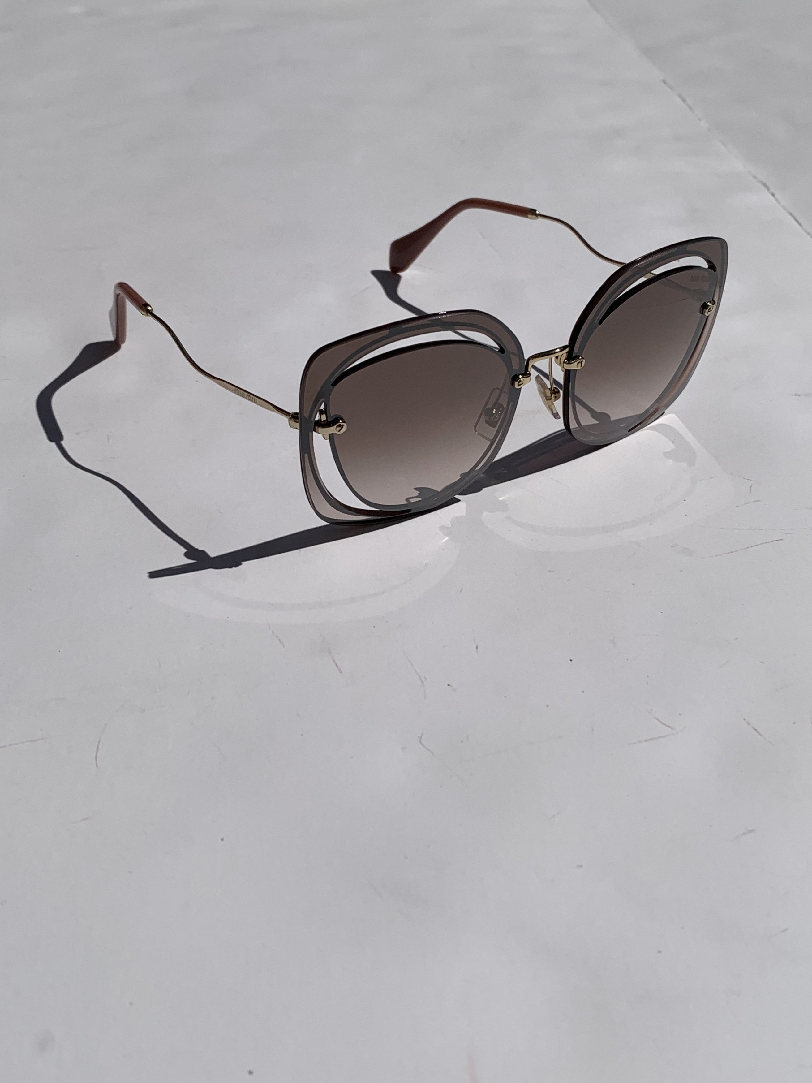 Miu Miu Miu Miu MU 54SS Brown Sunglasses Size ONE SIZE - 12 Thumbnail